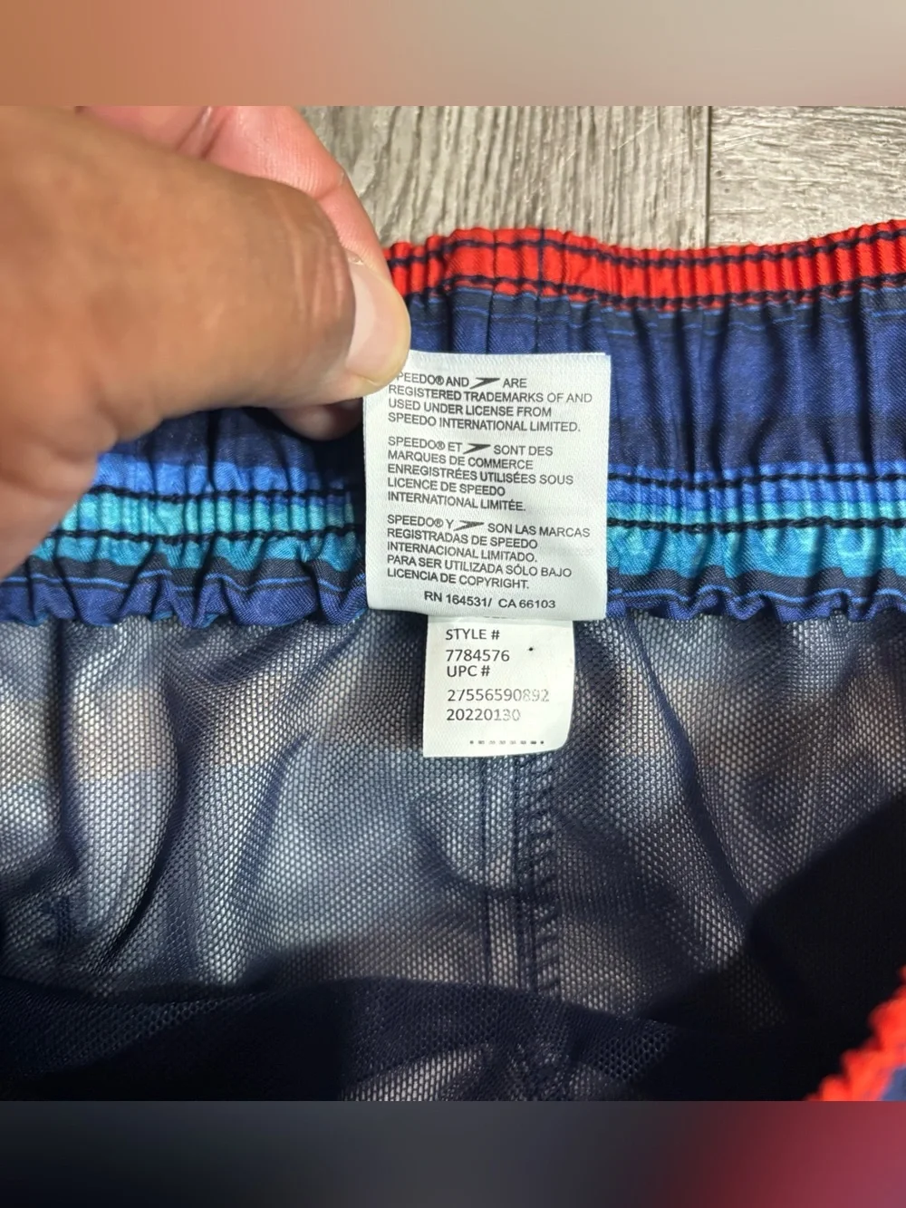 Men’s Speedo Swimsuit Swim Shorts Trunks 3-Pocket Zips, Size XXL